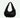 croissant hand bag | club chic | black