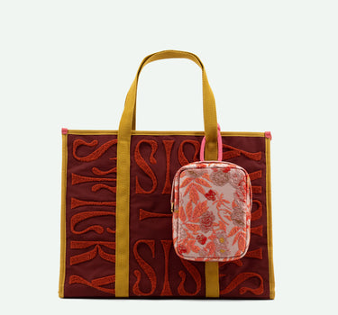 shopper + floral knot bag